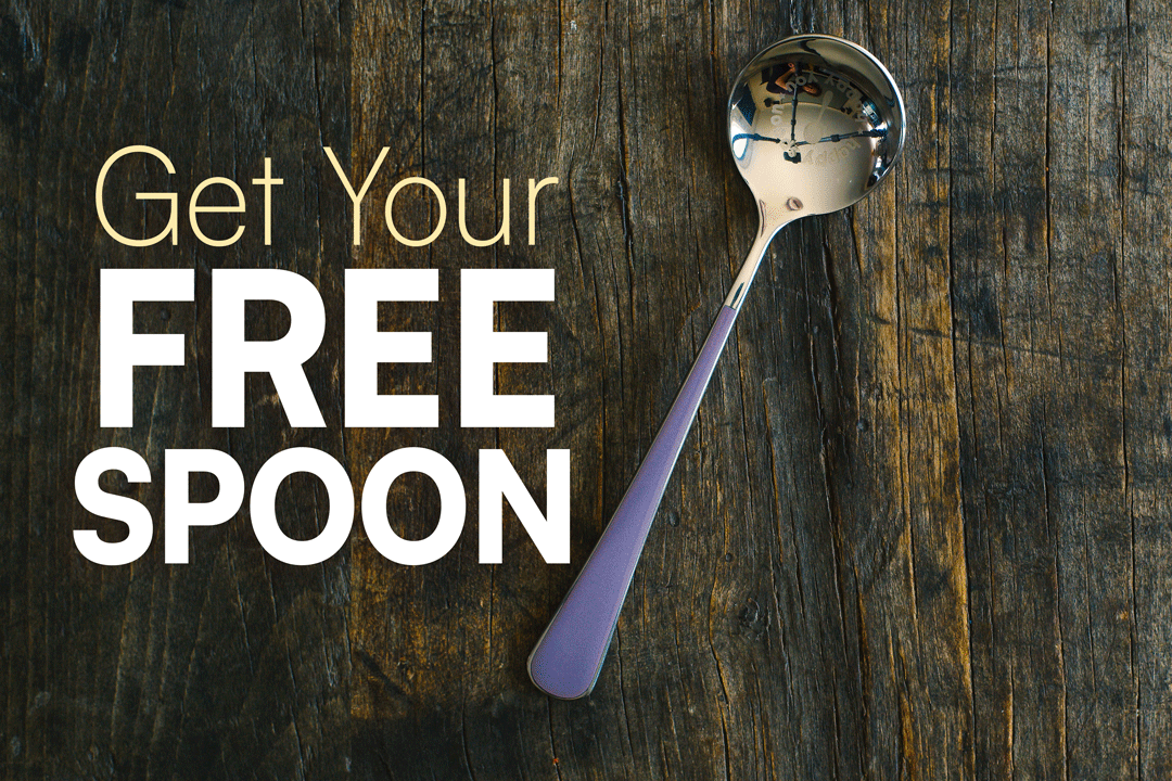 Moving image of the spoons on a table
